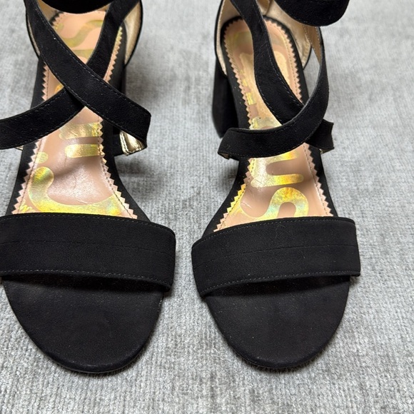 Sam Edelman Womens Black Strappy Block Heel Sandals Size 8.5M Chic Dressy Shoes - Picture 5 of 11